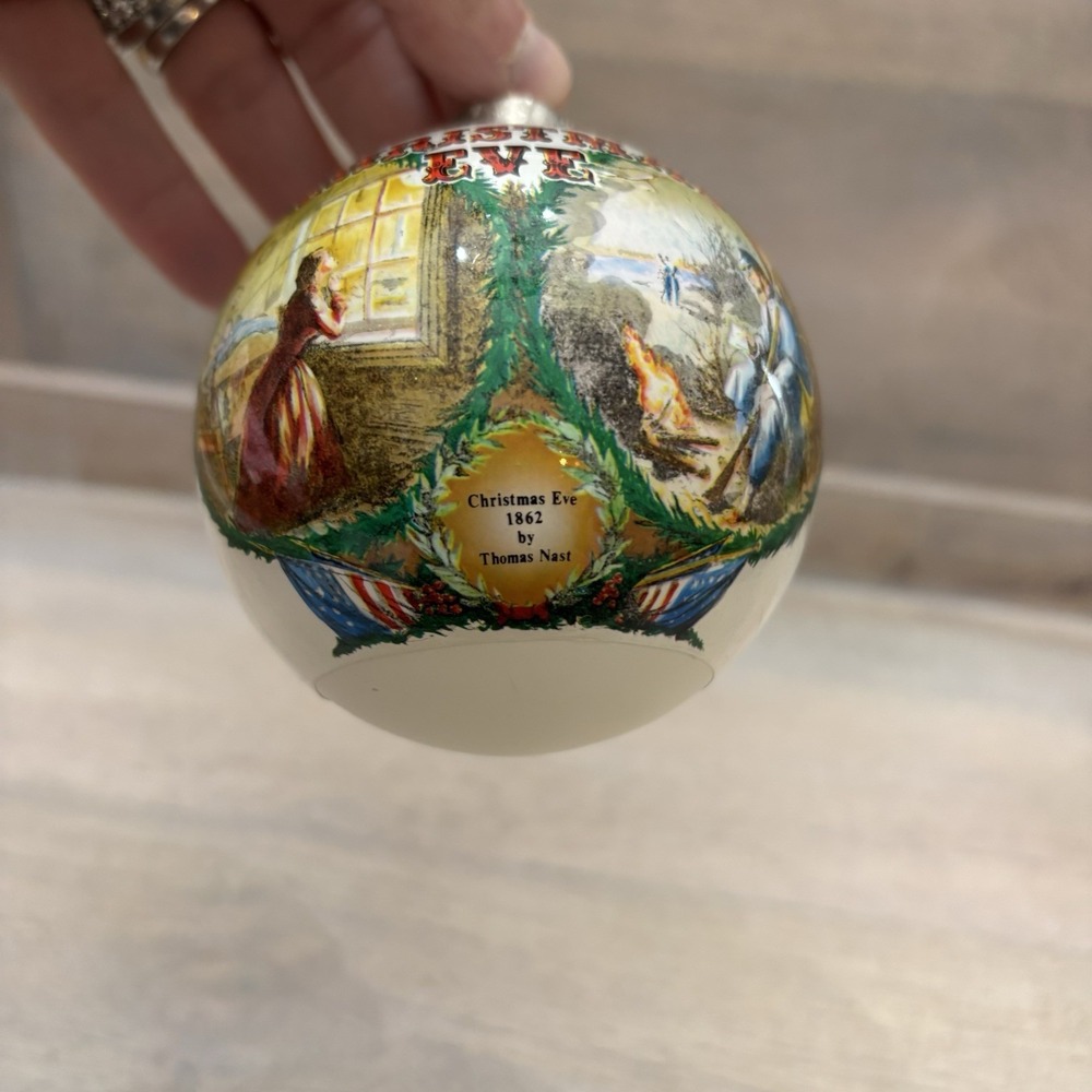 Christmas‎ Eve 1862 By Thomas Nast Christmas Ornament Vintage Glass